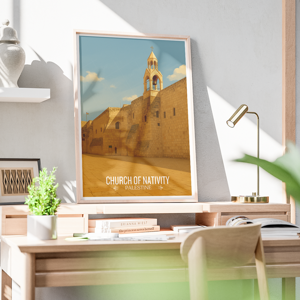 Church of Nativity - Palestine - Travel Wall Art Deco Poster Print - Art Print - Travel Art Poster