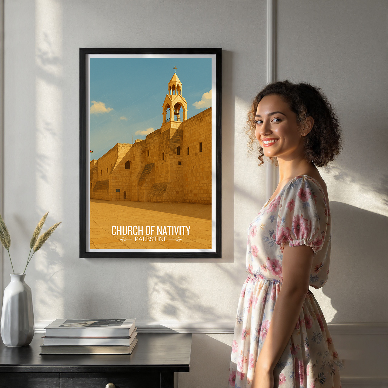 Church of Nativity - Palestine - Travel Wall Art Deco Poster Print - Art Print - Travel Art Poster