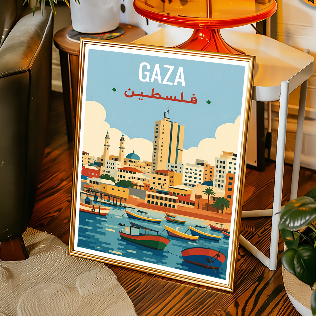 Gaza - Palestine - Travel Wall Art Deco Poster Print - Art Print - Travel Art Poster