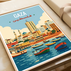 Gaza - Palestine - Travel Wall Art Deco Poster Print - Art Print - Travel Art Poster