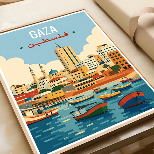 Gaza - Palestine - Travel Wall Art Deco Poster Print - Art Print - Travel Art Poster