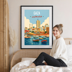 Gaza - Palestine - Travel Wall Art Deco Poster Print - Art Print - Travel Art Poster