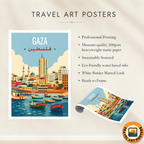 Gaza - Palestine - Travel Wall Art Deco Poster Print - Art Print - Travel Art Poster