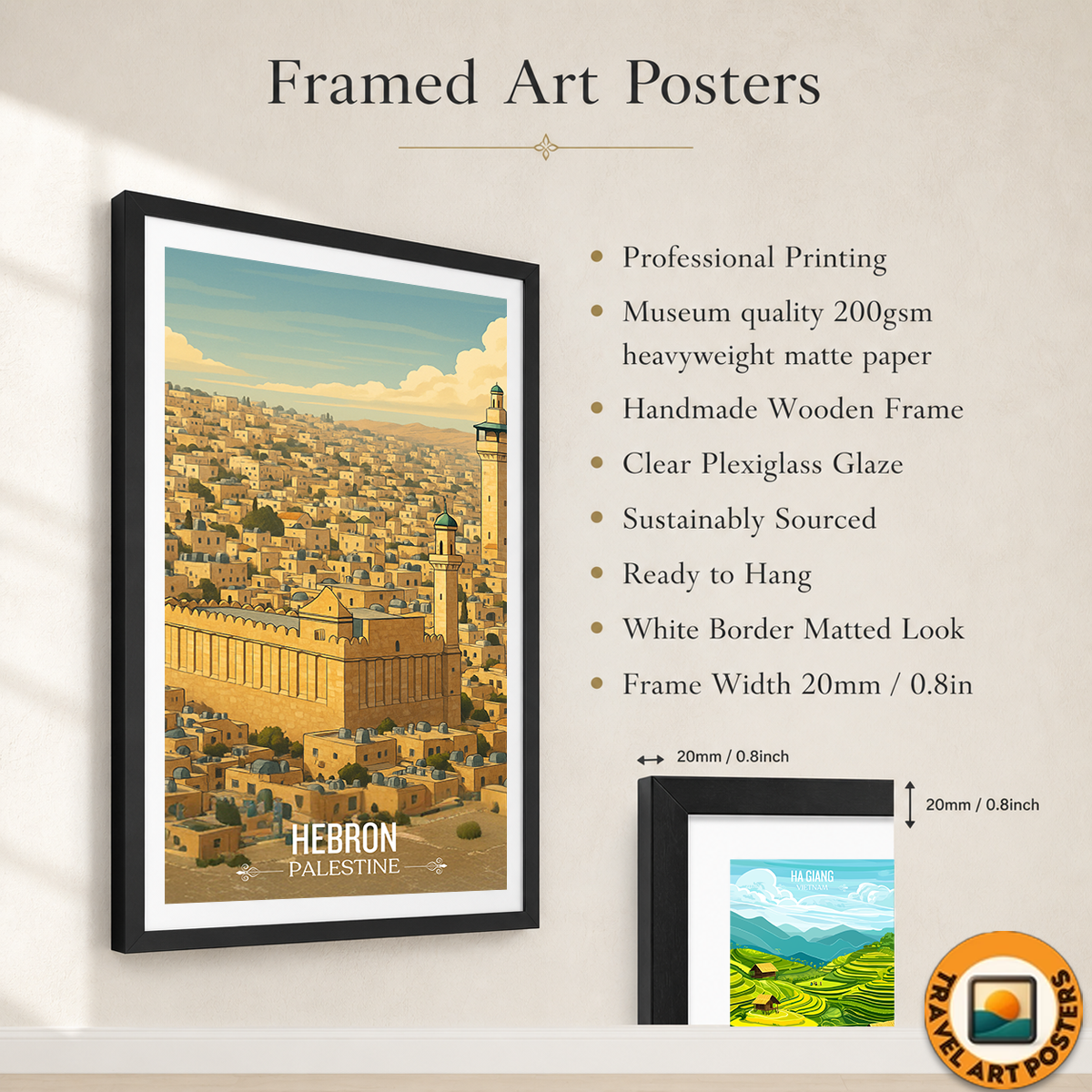 Hebron - Palestine - Travel Wall Art Deco Poster Print - Art Print - Travel Art Poster