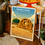 Hisham Palace - Palestine - Travel Wall Art Deco Poster Print - Art Print - Travel Art Poster