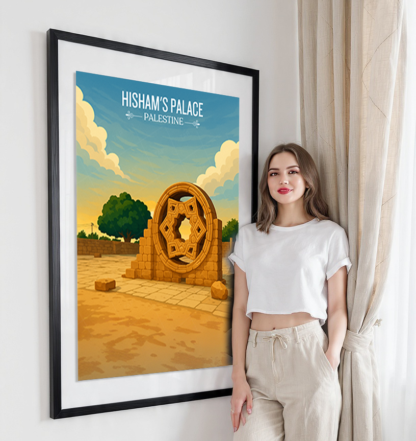 Hisham Palace - Palestine - Travel Wall Art Deco Poster Print - Art Print - Travel Art Poster