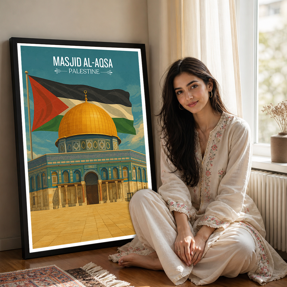 Masjid Al-Aqsa - Palestine - Travel Wall Art Deco Poster Print - Art Print - Travel Art Poster