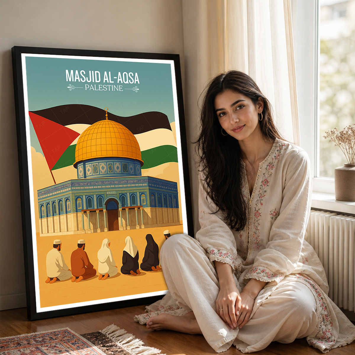 Masjid Al-Aqsa - Palestine - Travel Wall Art Deco Poster Print - Art Print - Travel Art Poster