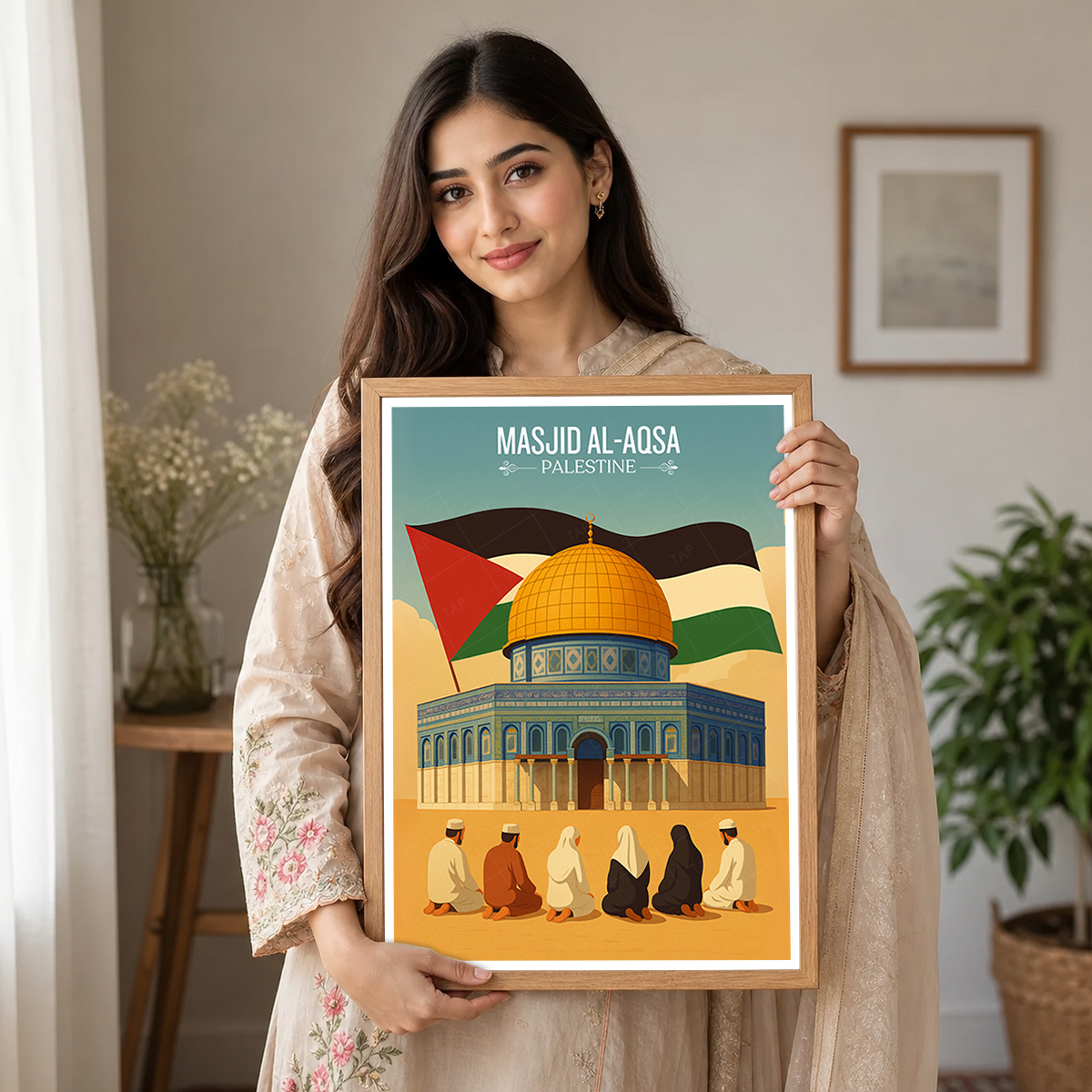 Masjid Al-Aqsa - Palestine - Travel Wall Art Deco Poster Print - Art Print - Travel Art Poster