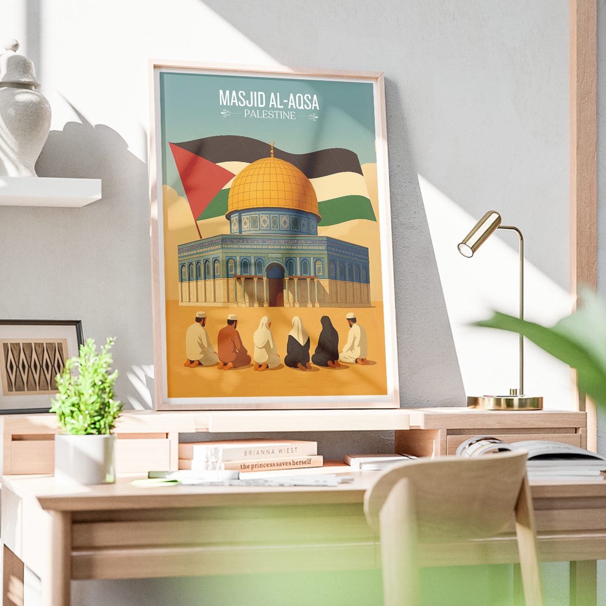 Masjid Al-Aqsa - Palestine - Travel Wall Art Deco Poster Print - Art Print - Travel Art Poster