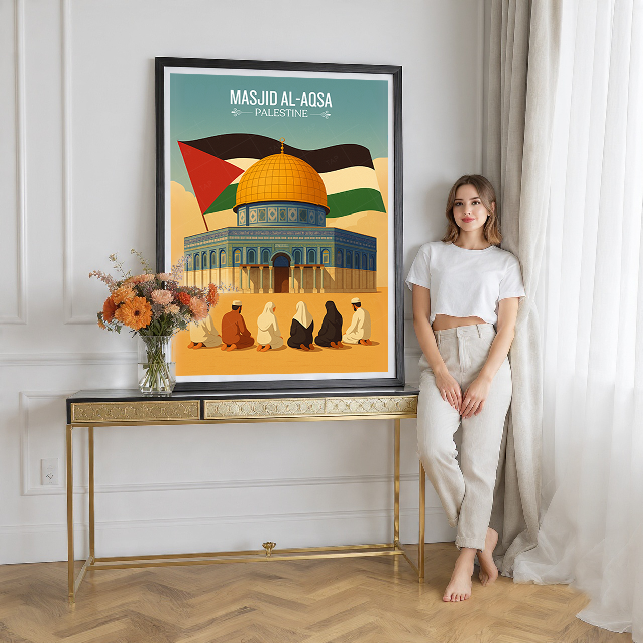 Masjid Al-Aqsa - Palestine - Travel Wall Art Deco Poster Print - Art Print - Travel Art Poster