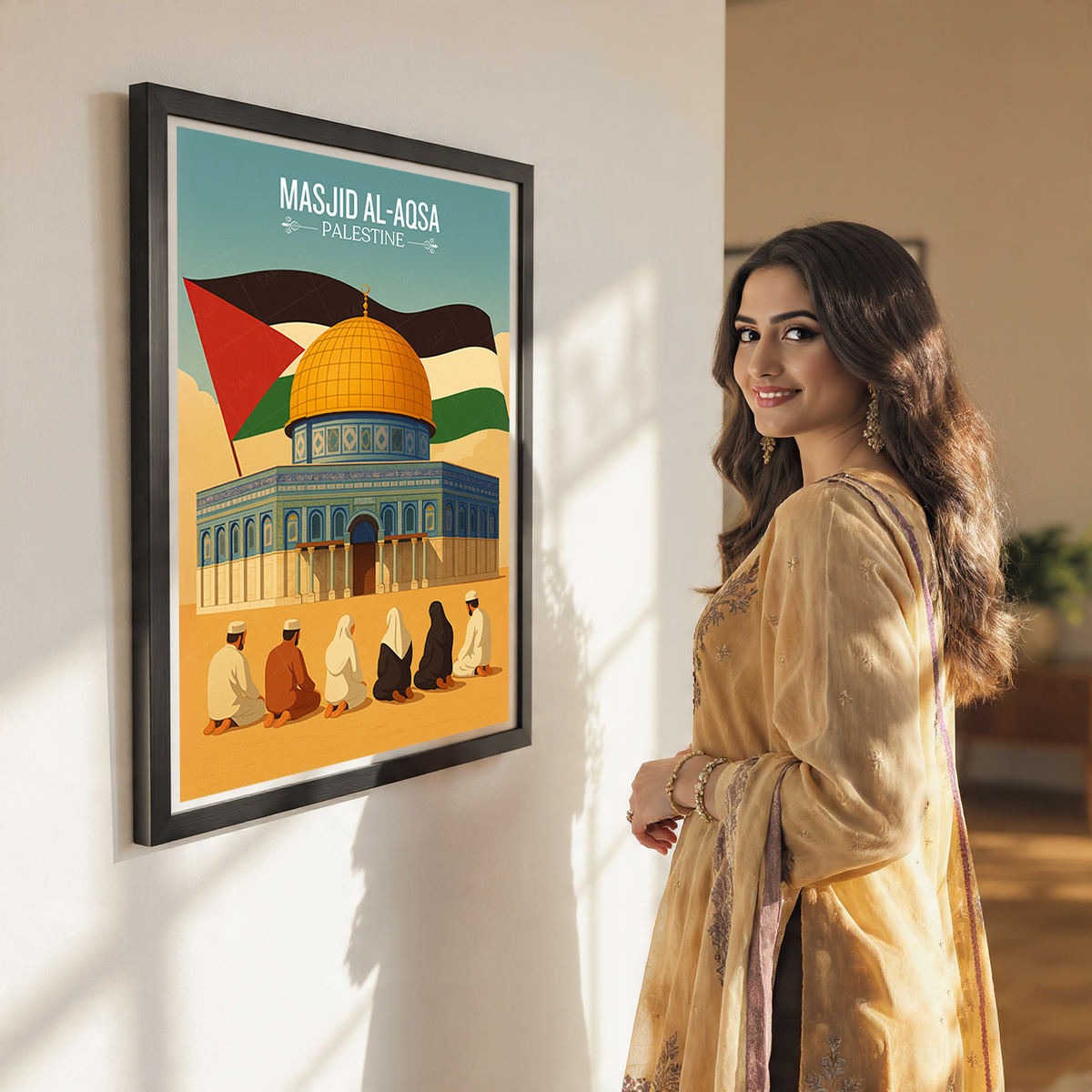 Masjid Al-Aqsa - Palestine - Travel Wall Art Deco Poster Print - Art Print - Travel Art Poster