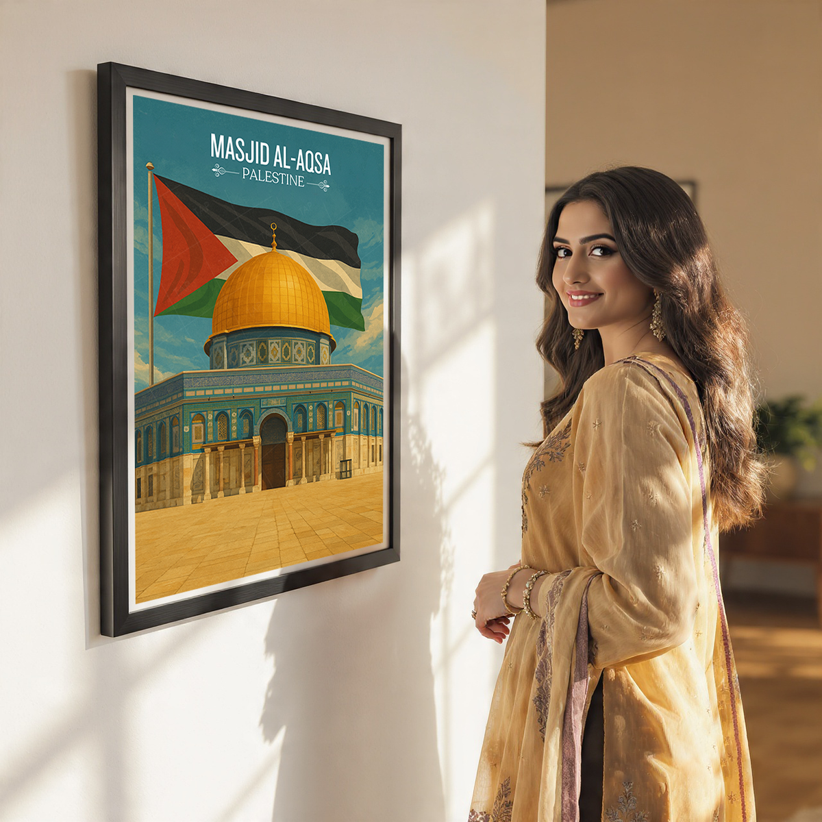 Masjid Al-Aqsa - Palestine - Travel Wall Art Deco Poster Print - Art Print - Travel Art Poster