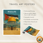 Masjid Al-Aqsa - Palestine - Travel Wall Art Deco Poster Print - Art Print - Travel Art Poster