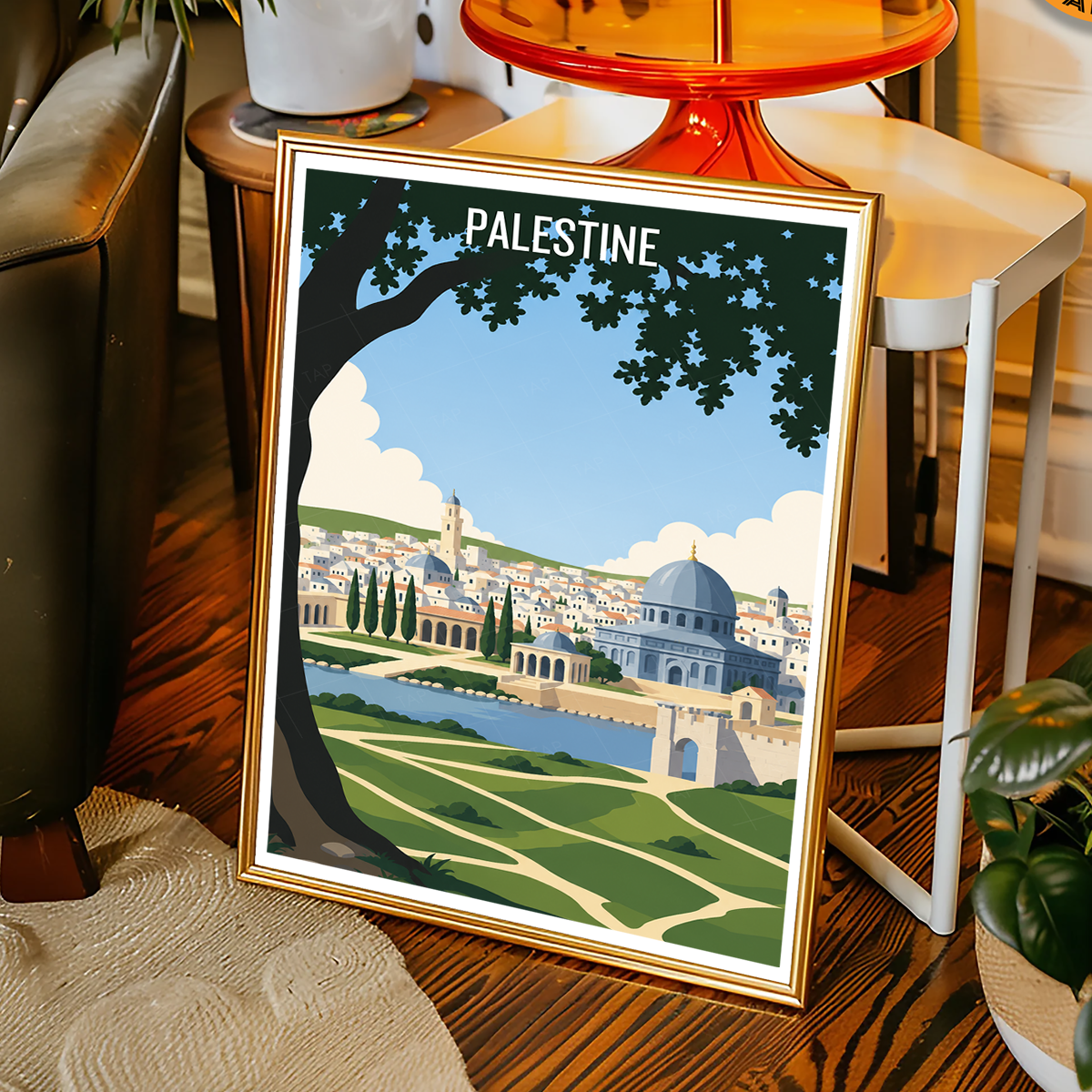 Palestine - Travel Wall Art Deco Poster Print - Art Print - Travel Art Poster
