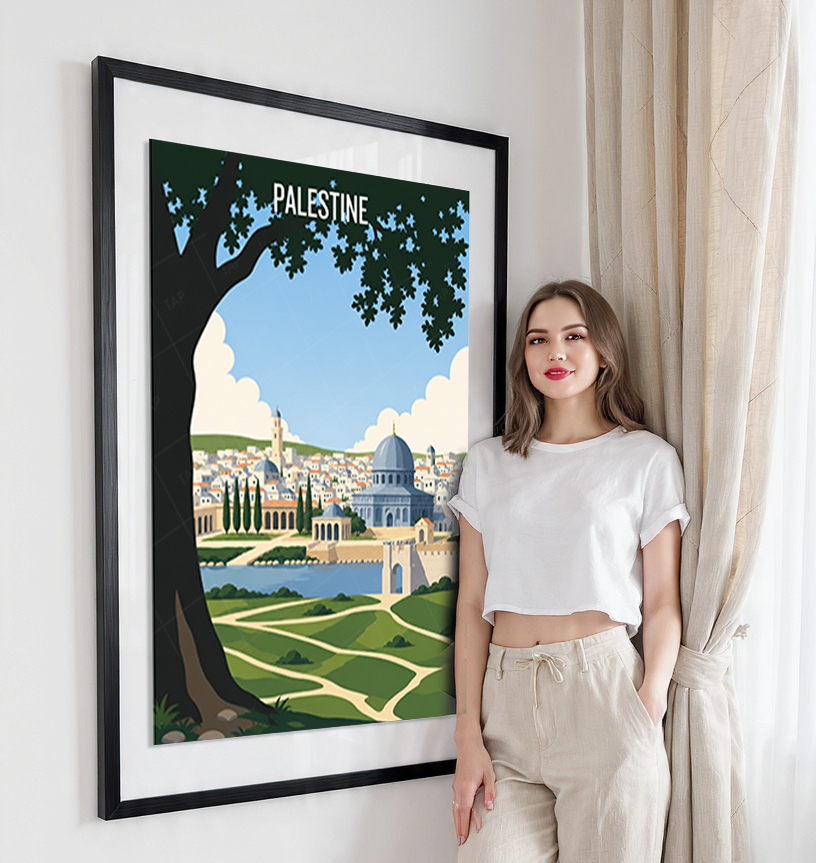 Palestine - Travel Wall Art Deco Poster Print - Art Print - Travel Art Poster
