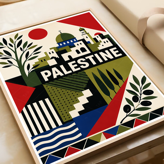 Palestine - Travel Wall Art Deco Poster Print - Art Print - Travel Art Poster