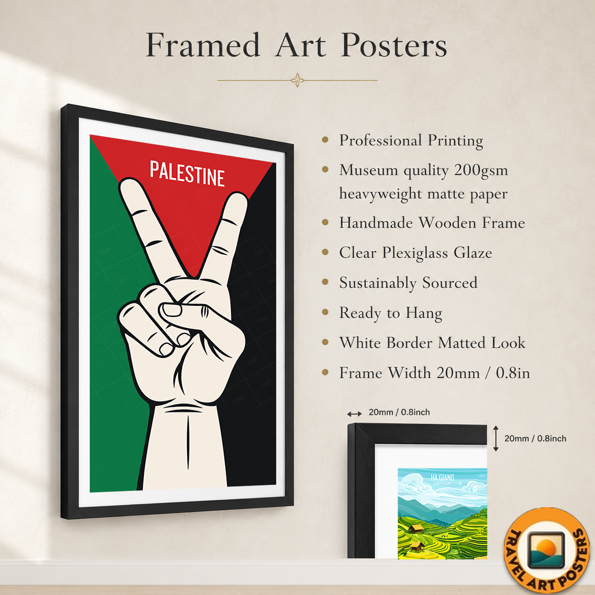 Palestine - Travel Wall Art Deco Poster Print - Art Print - Travel Art Poster
