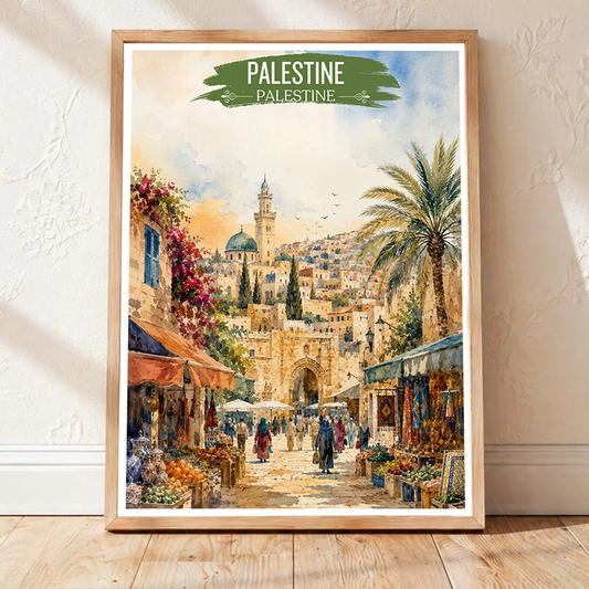 Palestine - Travel Wall Art Deco Poster Print - Art Print - Travel Art Poster