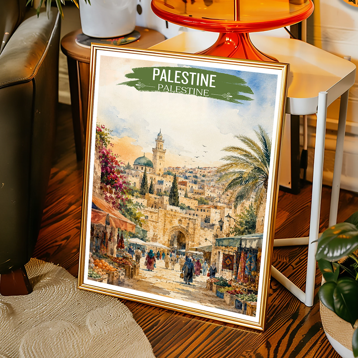 Palestine - Travel Wall Art Deco Poster Print - Art Print - Travel Art Poster