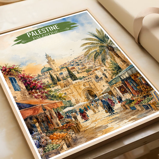 Palestine - Travel Wall Art Deco Poster Print - Art Print - Travel Art Poster