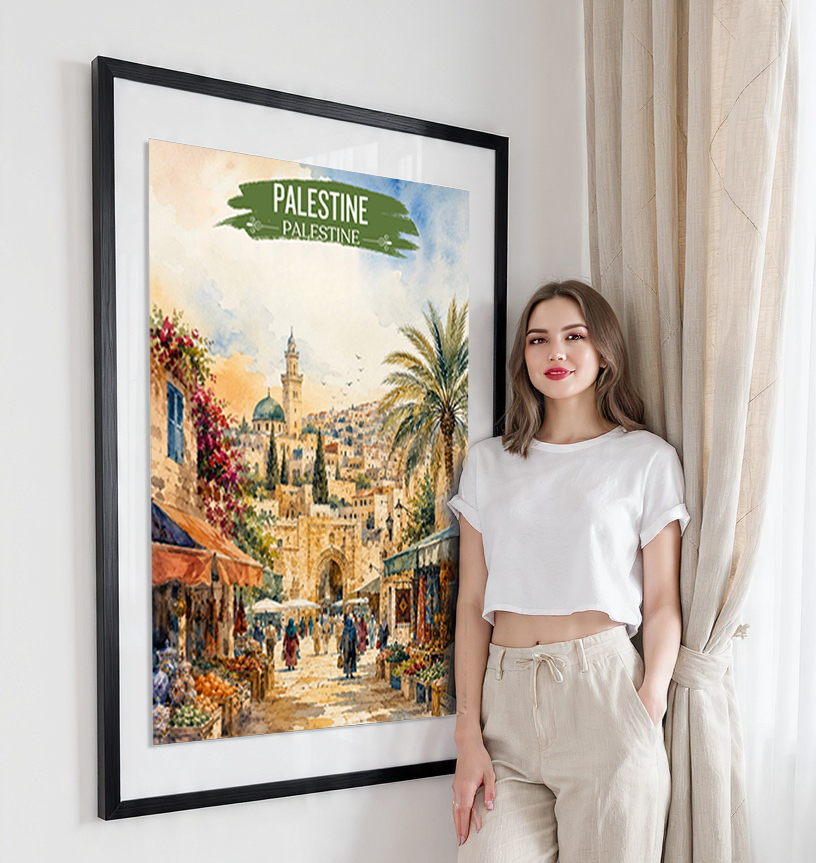Palestine - Travel Wall Art Deco Poster Print - Art Print - Travel Art Poster