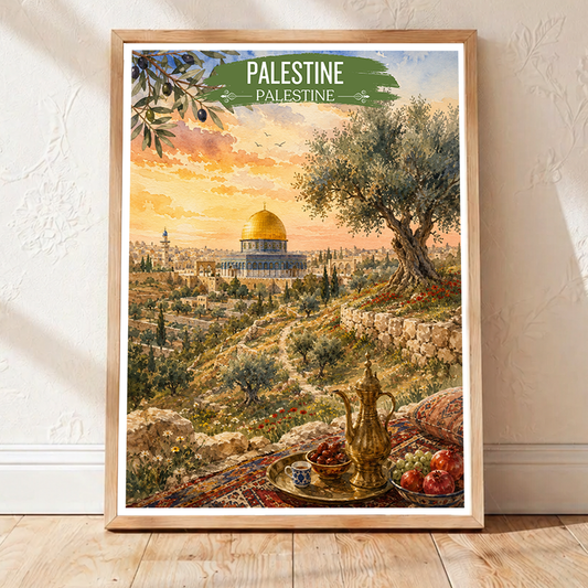 Palestine - Travel Wall Art Deco Poster Print - Art Print - Travel Art Poster