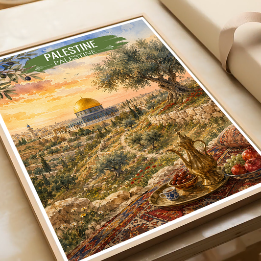 Palestine - Travel Wall Art Deco Poster Print - Art Print - Travel Art Poster