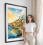 Yafa - Palestine - Travel Wall Art Deco Poster Print - Art Print - Travel Art Poster