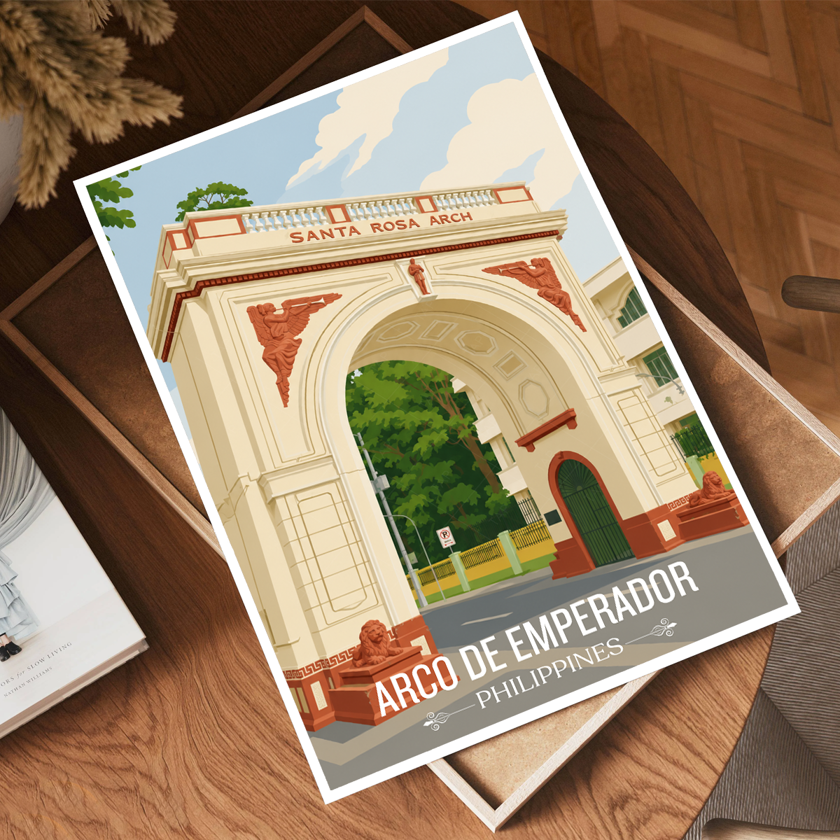 Arco de Emprerador - Philippines - Travel Wall Art Deco Poster Print - Art Print - Travel Art Poster