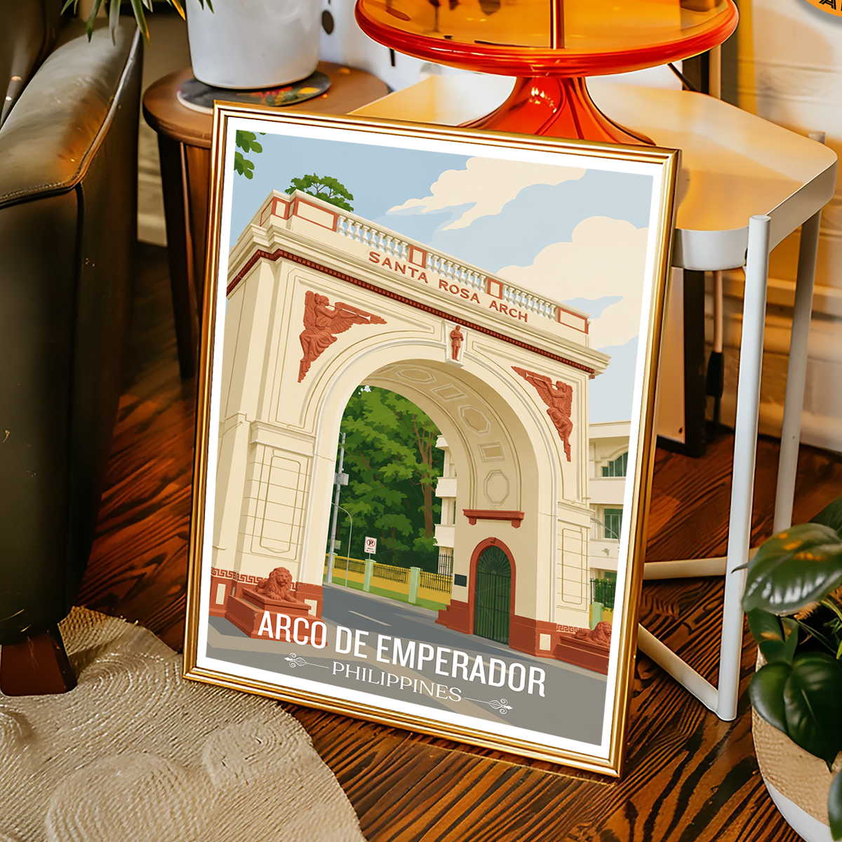 Arco de Emprerador - Philippines - Travel Wall Art Deco Poster Print - Art Print - Travel Art Poster