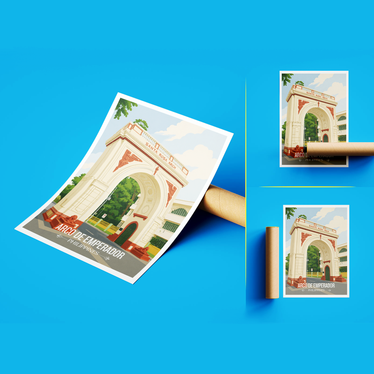 Arco de Emprerador - Philippines - Travel Wall Art Deco Poster Print - Art Print - Travel Art Poster
