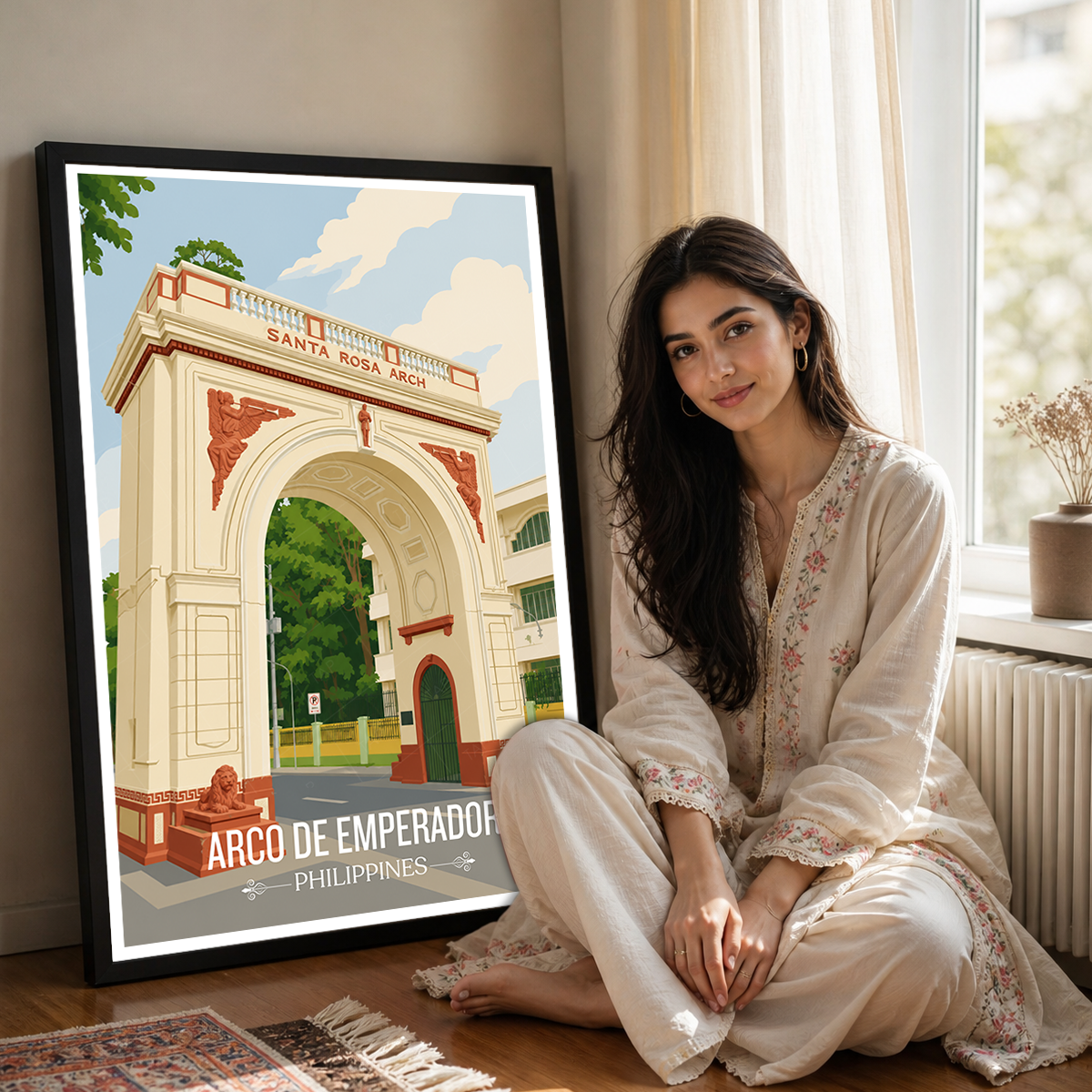 Arco de Emprerador - Philippines - Travel Wall Art Deco Poster Print - Art Print - Travel Art Poster