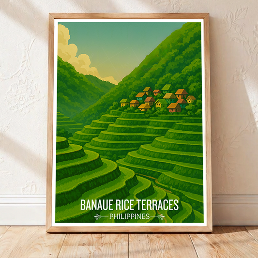 Banaue Rice Terraces - Philippines - Travel Wall Art Deco Poster Print - Art Print - Travel Art Poster