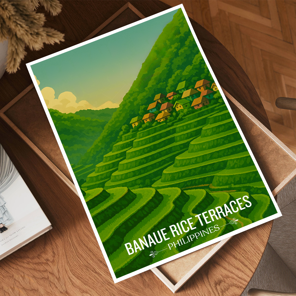 Banaue Rice Terraces - Philippines - Travel Wall Art Deco Poster Print - Art Print - Travel Art Poster