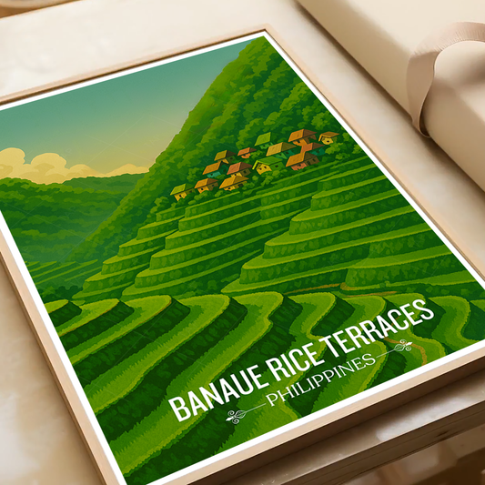 Banaue Rice Terraces - Philippines - Travel Wall Art Deco Poster Print - Art Print - Travel Art Poster