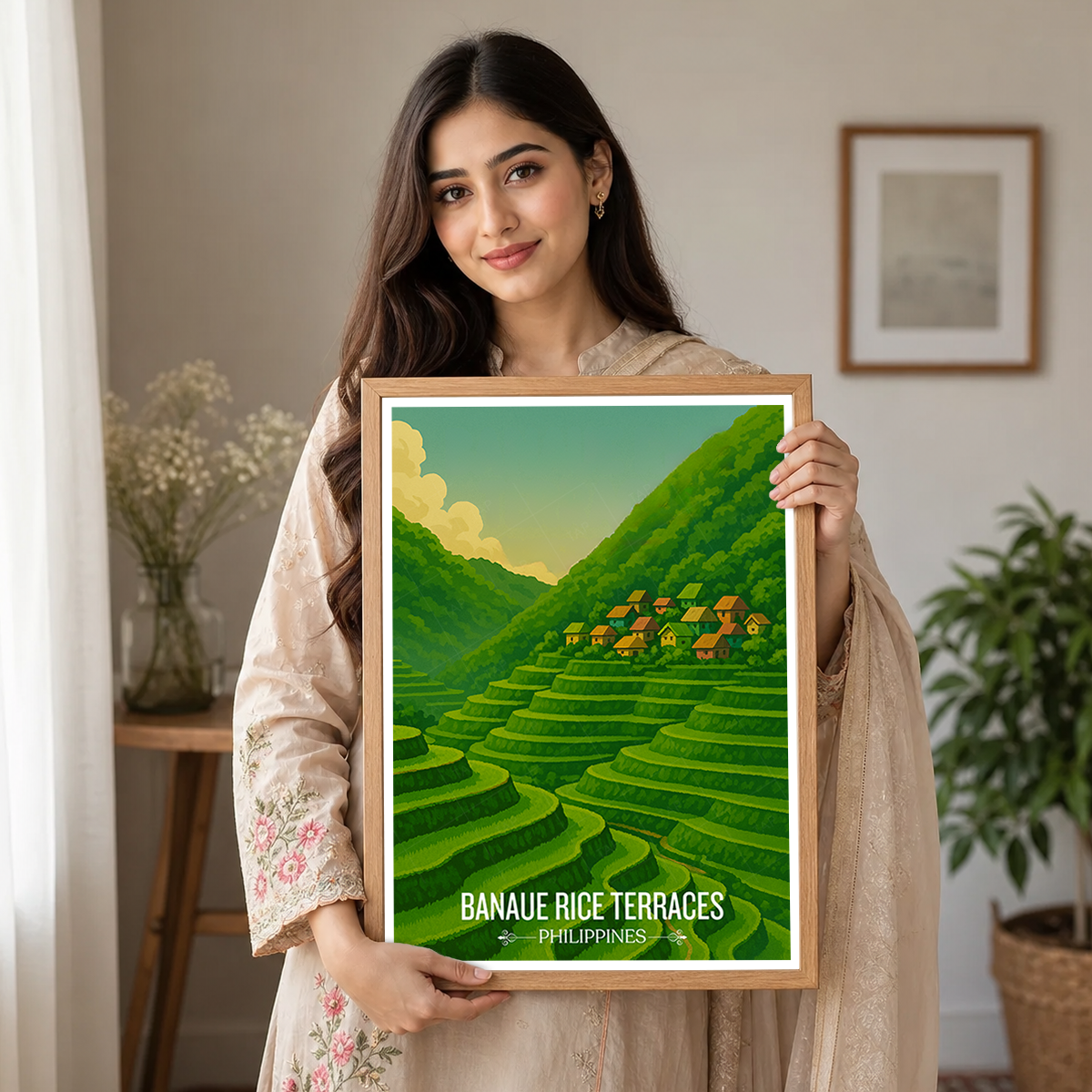 Banaue Rice Terraces - Philippines - Travel Wall Art Deco Poster Print - Art Print - Travel Art Poster