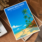 Boracay White Beach - Philippines - Travel Wall Art Deco Poster Print - Art Print - Travel Art Poster