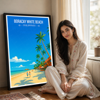 Boracay White Beach - Philippines - Travel Wall Art Deco Poster Print - Art Print - Travel Art Poster