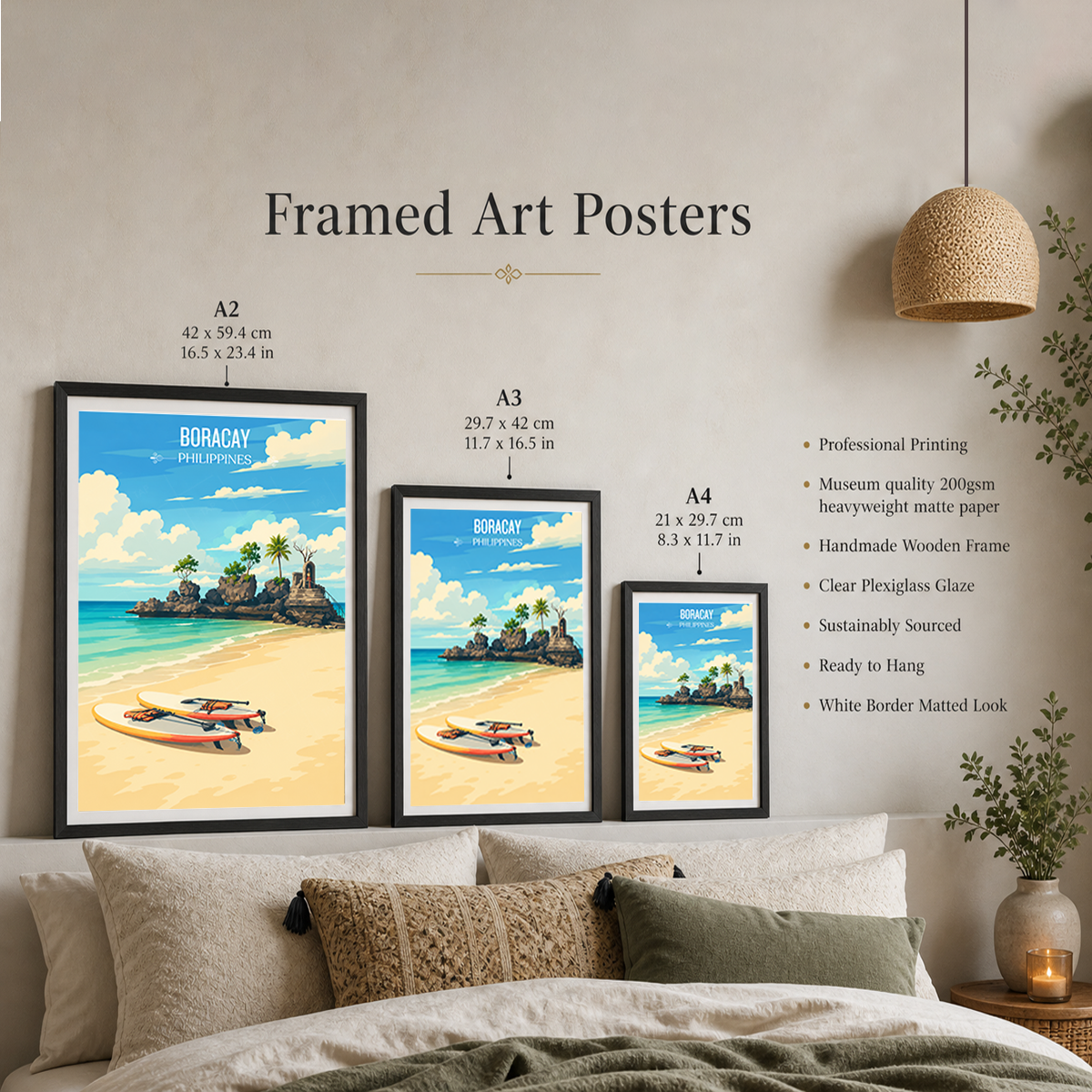 Boracay - Philippines - Travel Wall Art Deco Poster Print - Art Print - Travel Art Poster