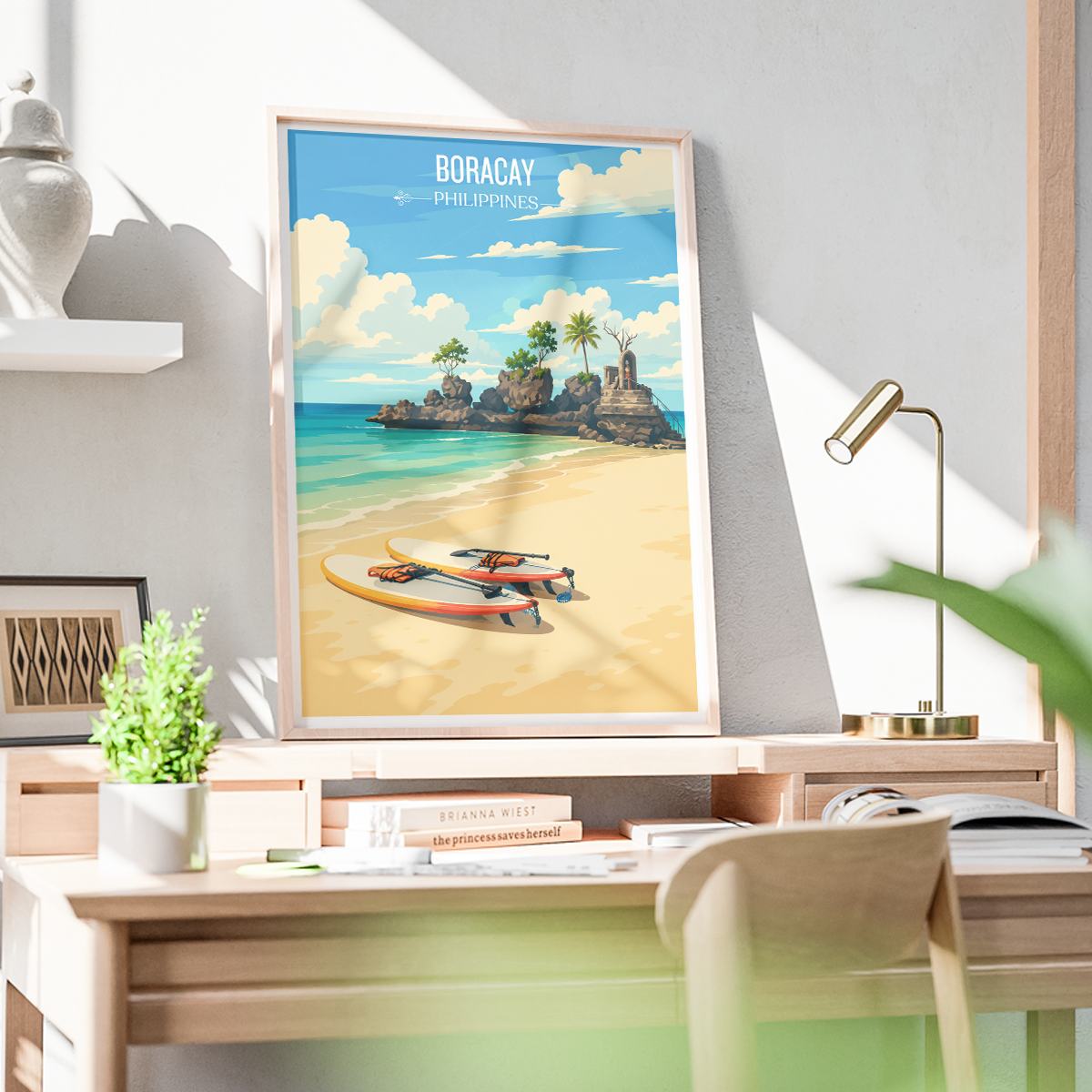Boracay - Philippines - Travel Wall Art Deco Poster Print - Art Print - Travel Art Poster