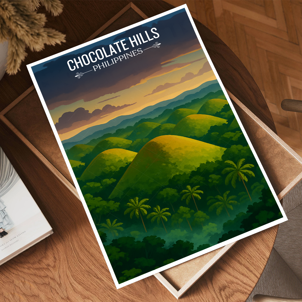Chocolate Hills - Philippines - Travel Wall Art Deco Poster Print - Art Print - Travel Art Poster