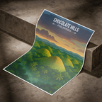Chocolate Hills - Philippines - Travel Wall Art Deco Poster Print - Art Print - Travel Art Poster