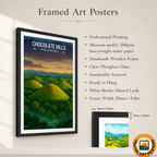 Chocolate Hills - Philippines - Travel Wall Art Deco Poster Print - Art Print - Travel Art Poster