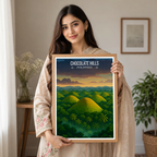 Chocolate Hills - Philippines - Travel Wall Art Deco Poster Print - Art Print - Travel Art Poster