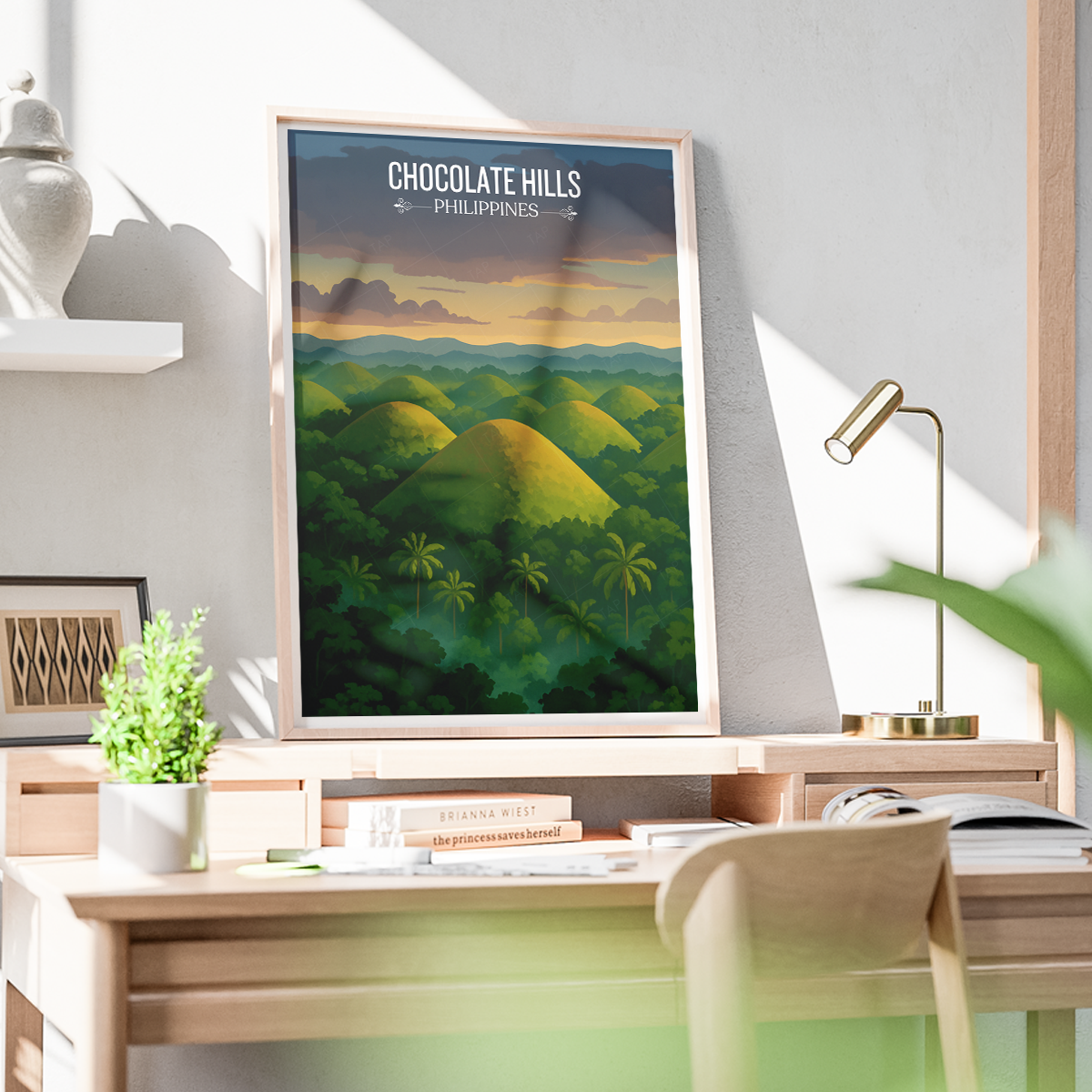 Chocolate Hills - Philippines - Travel Wall Art Deco Poster Print - Art Print - Travel Art Poster