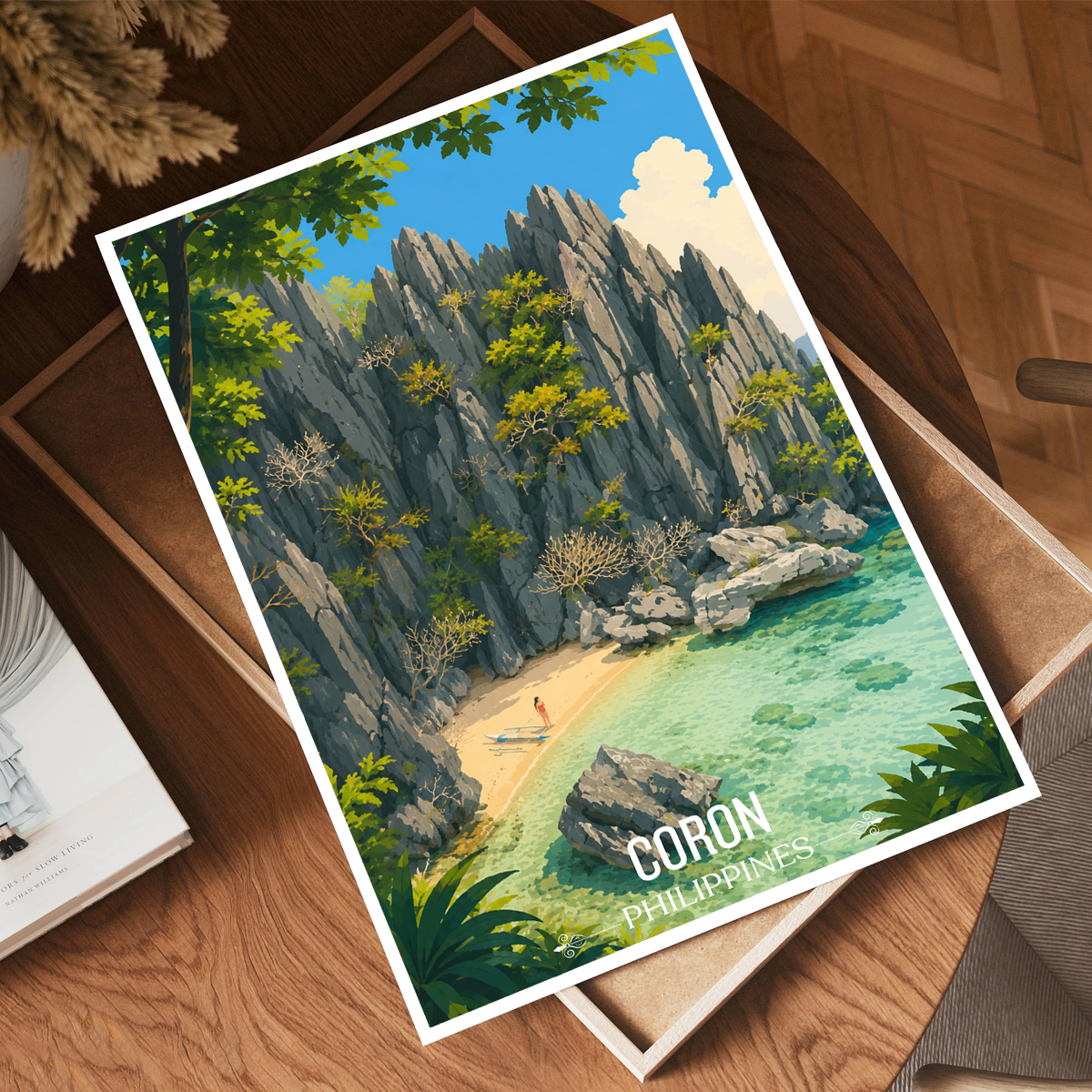 Coron - Philippines - Travel Wall Art Deco Poster Print - Art Print - Travel Art Poster
