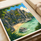 Coron - Philippines - Travel Wall Art Deco Poster Print - Art Print - Travel Art Poster