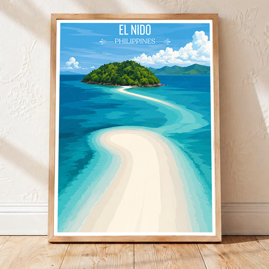 El Nido - Philippines - Travel Wall Art Deco Poster Print - Art Print - Travel Art Poster