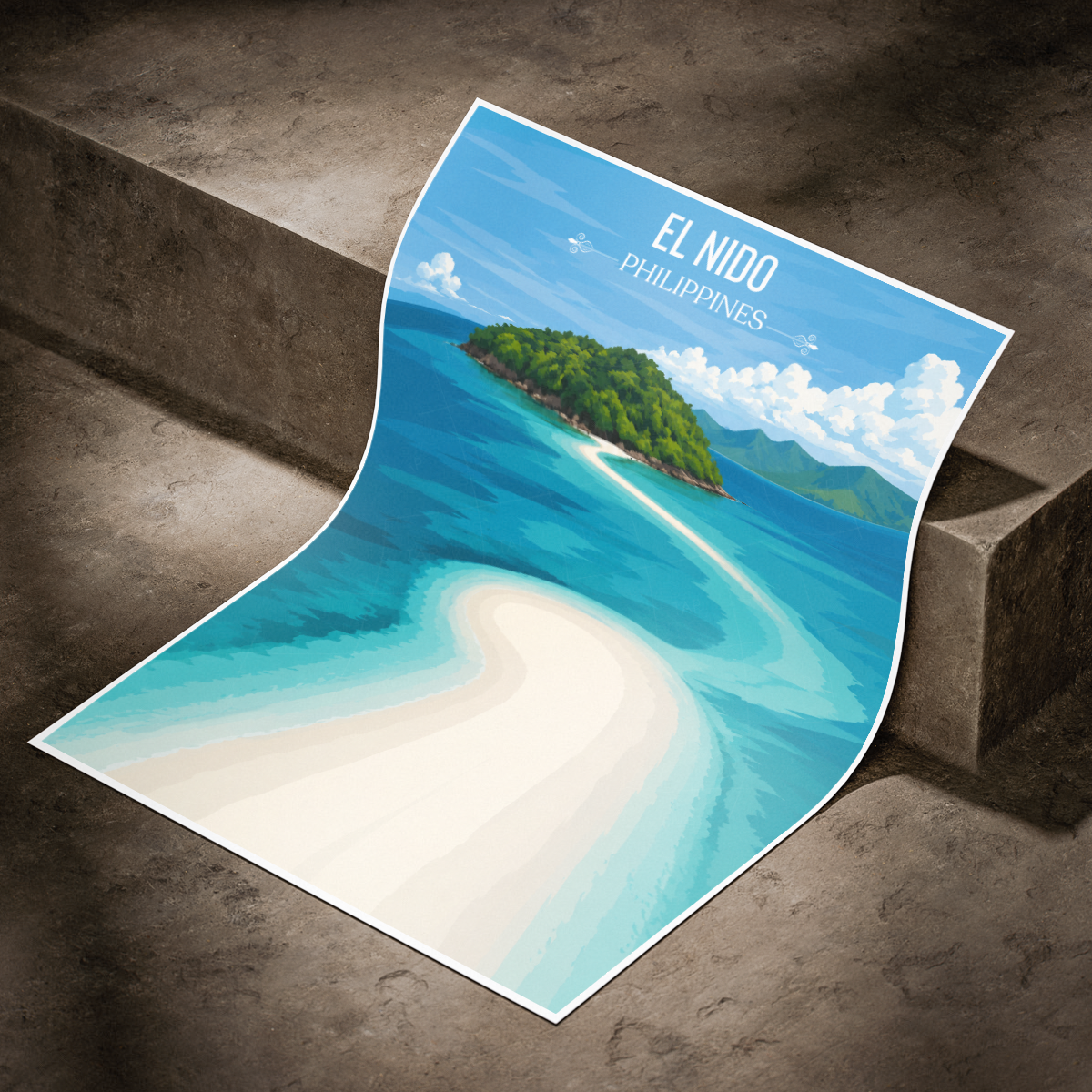 El Nido - Philippines - Travel Wall Art Deco Poster Print - Art Print - Travel Art Poster